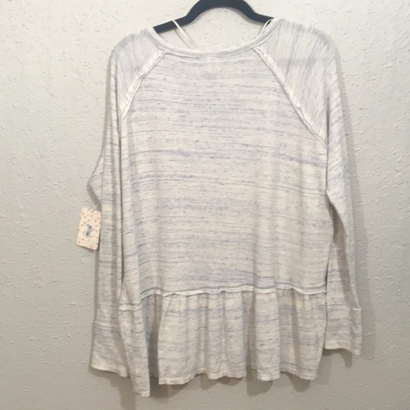 Free People We the Free NWT OB554872 1103 Ivory Blue Combo size M - Picture 4 of 11